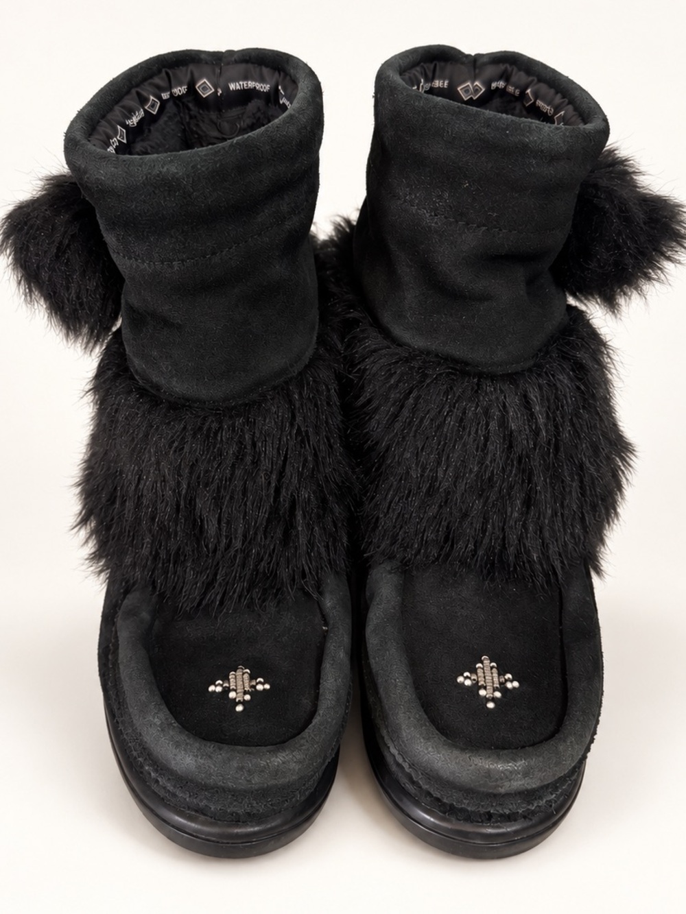 Manitobah Mukluks Snowy Owl Waterproof Black Suede Boots Youth 2